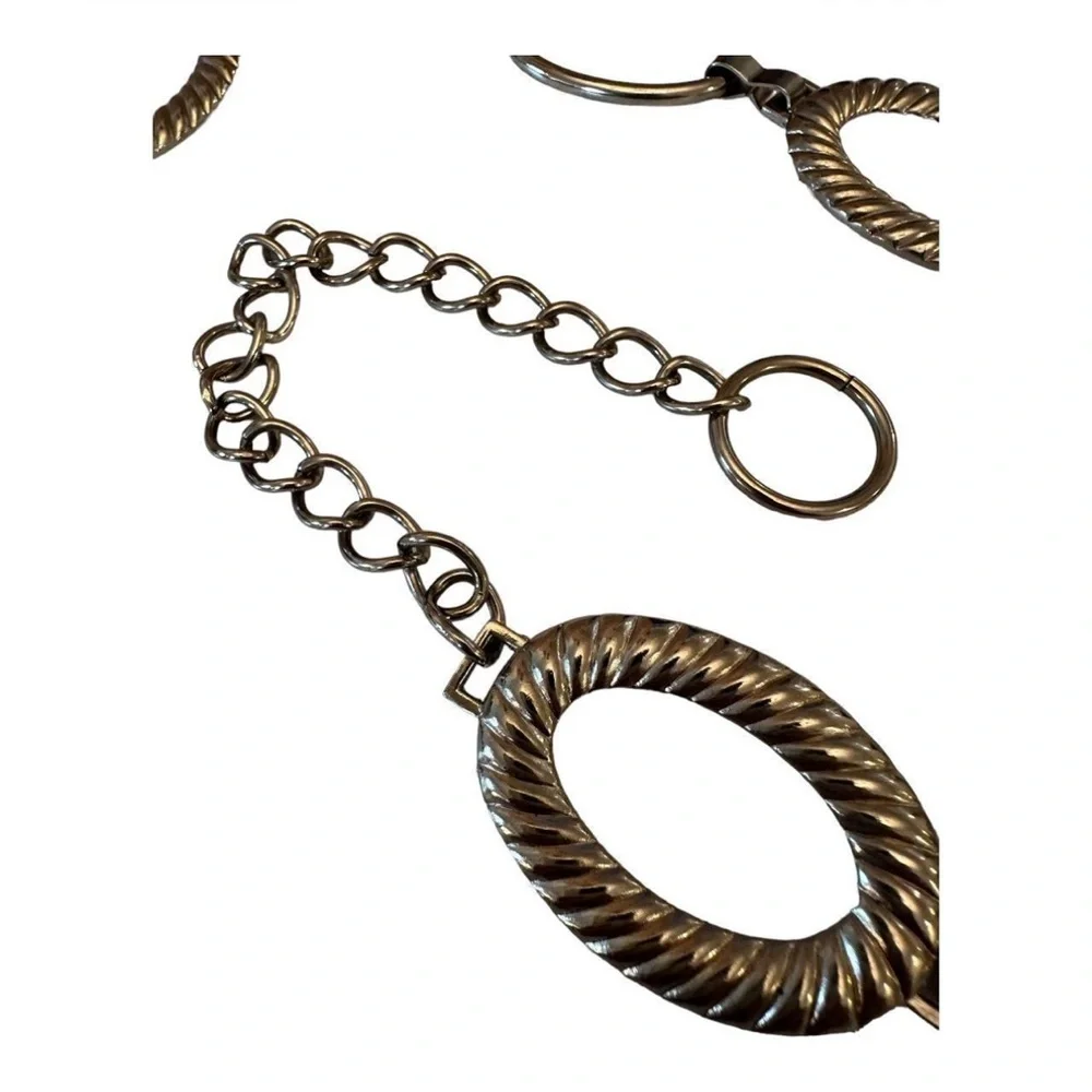 Vintage Y2K Silver Tone Chain Belt